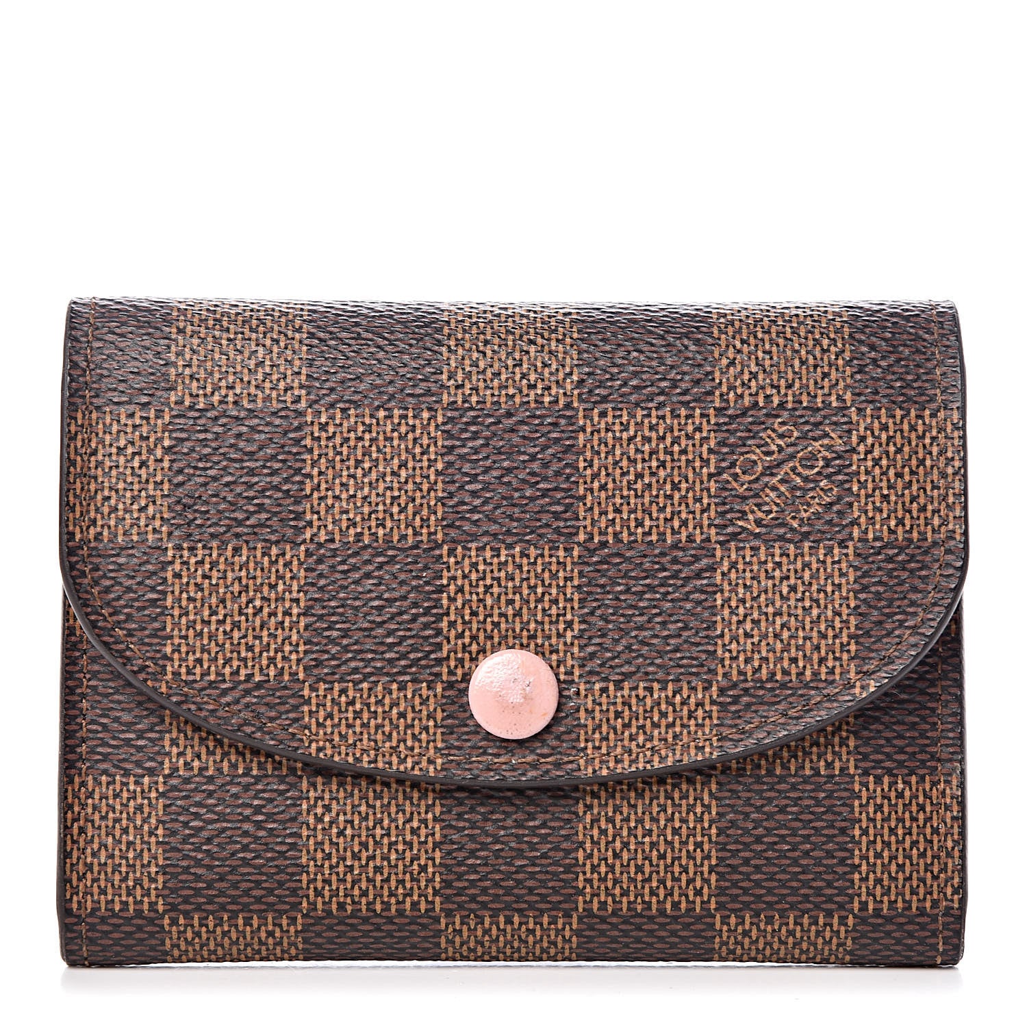 Louis Vuitton Damier Ebene Rosalie Coin Purse Rose Ballerine 1 of 8