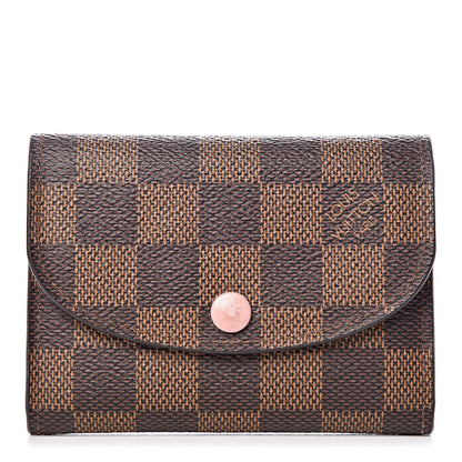 Louis Vuitton Damier Ebene Rosalie Coin Purse Rose Ballerine 1 of 8