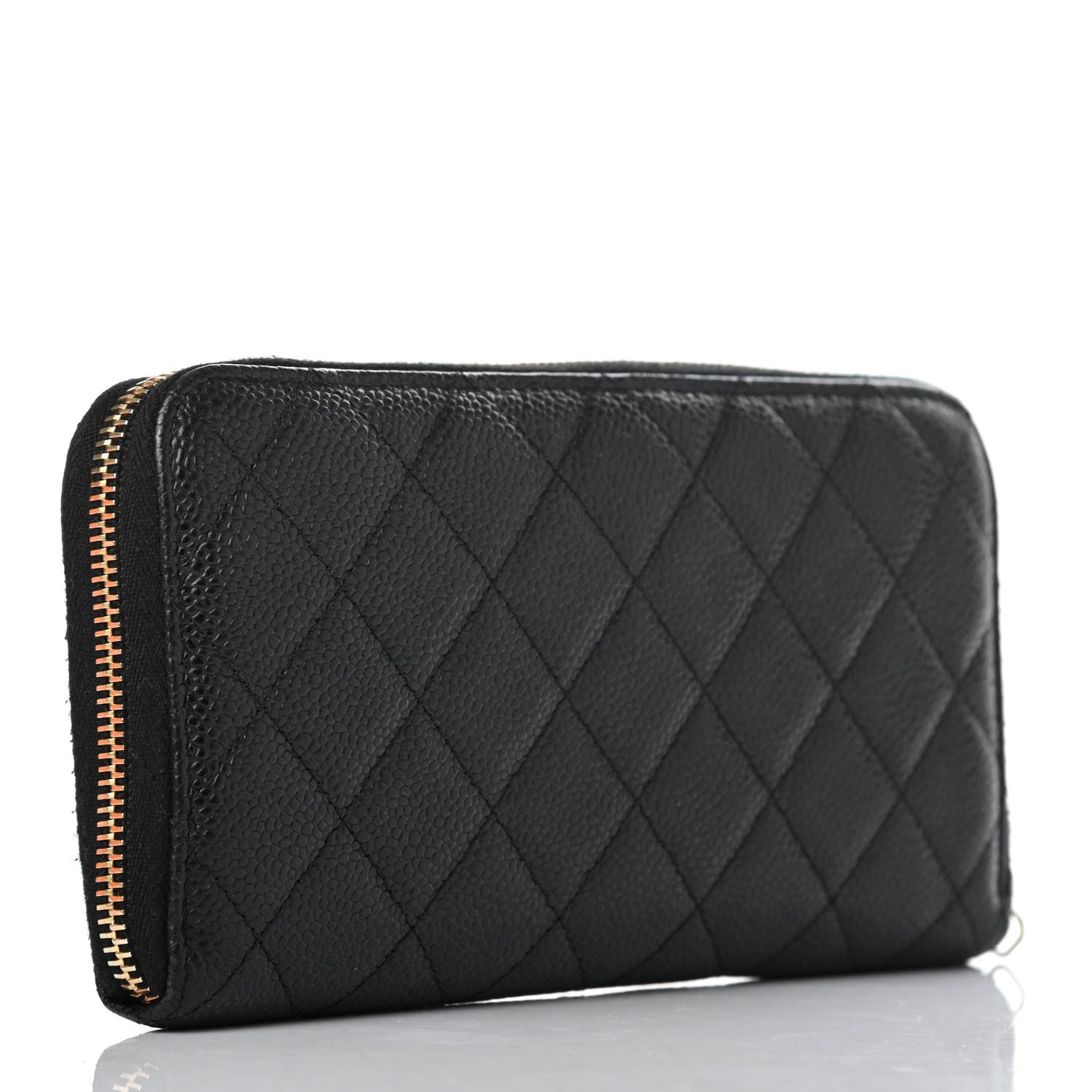 Chanel Caviar Quilted Large Gusset Zip Around Wallet Black 2 of 6