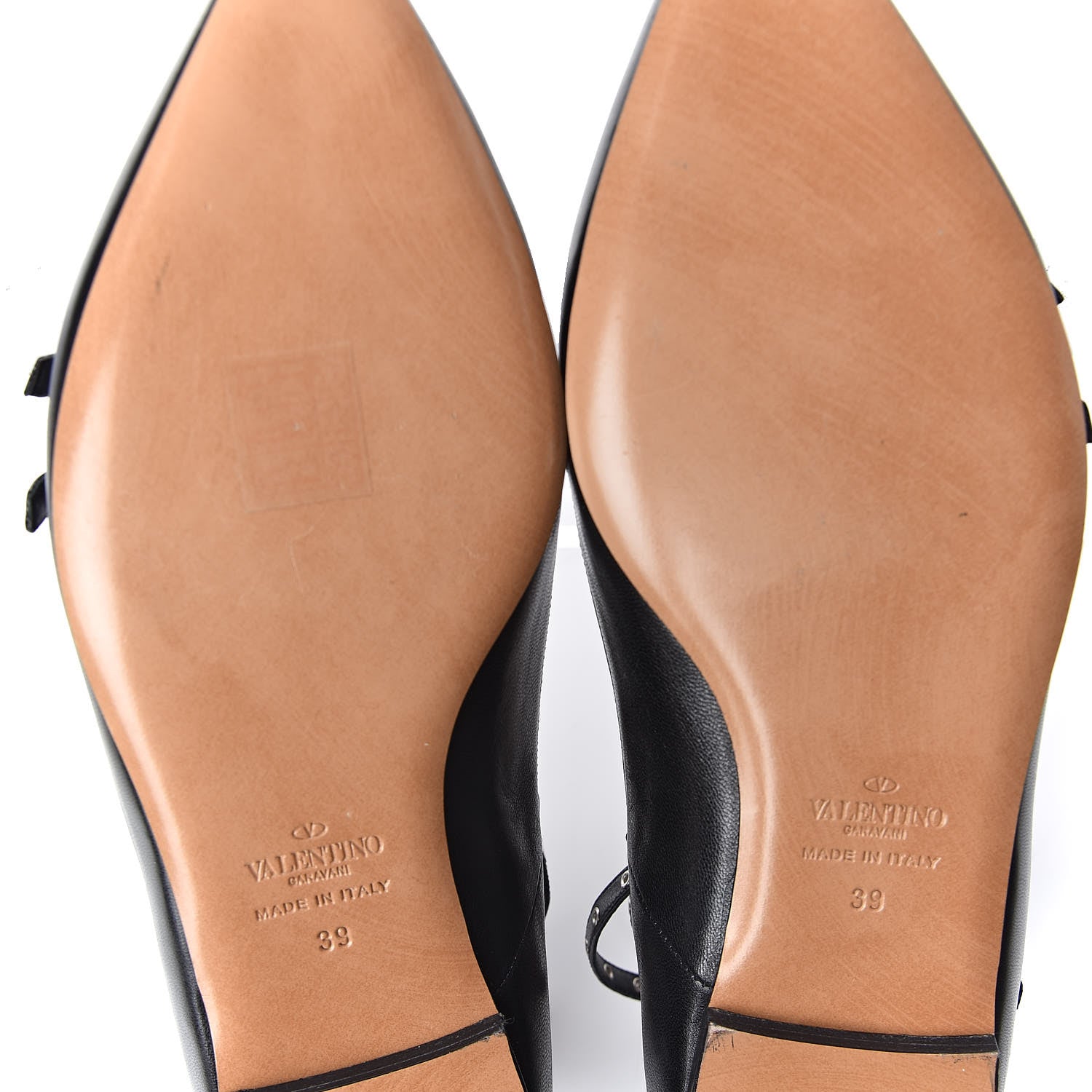 Valentino Garavani Nappa Love Latch Cage Ballet Flats 39 Black Poudre 8 of 9