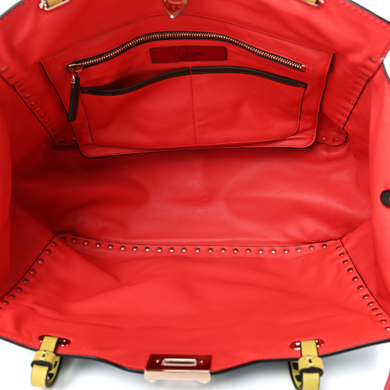 Valentino Garavani Vitello Colorblock Medium Rockstud Tote Multicolor 5 of 10