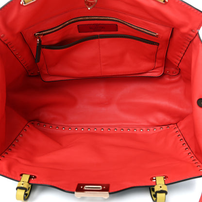 Valentino Garavani Vitello Colorblock Medium Rockstud Tote Multicolor 5 of 10