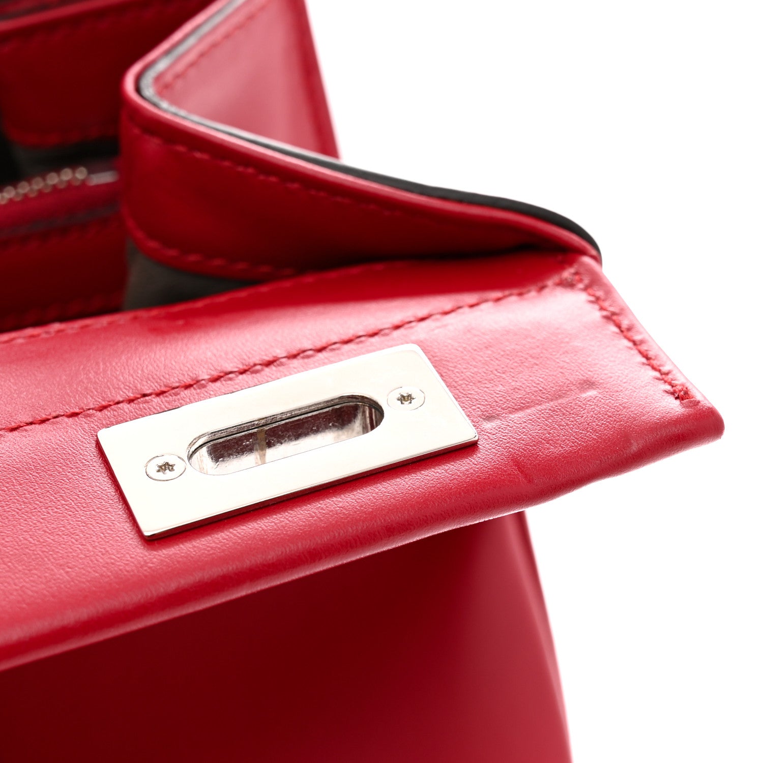 Gucci Shibuya Calfskin Medium Zumi Top Handle Bag Hibiscus Red 11 of 12