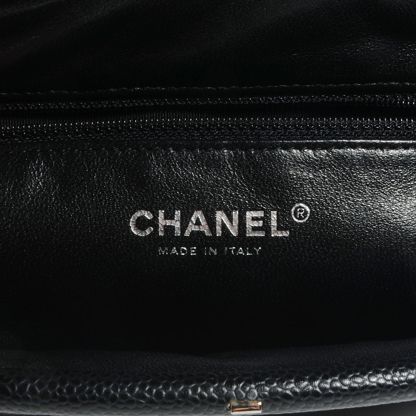 Caviar Quilted Timeless Clutch Black