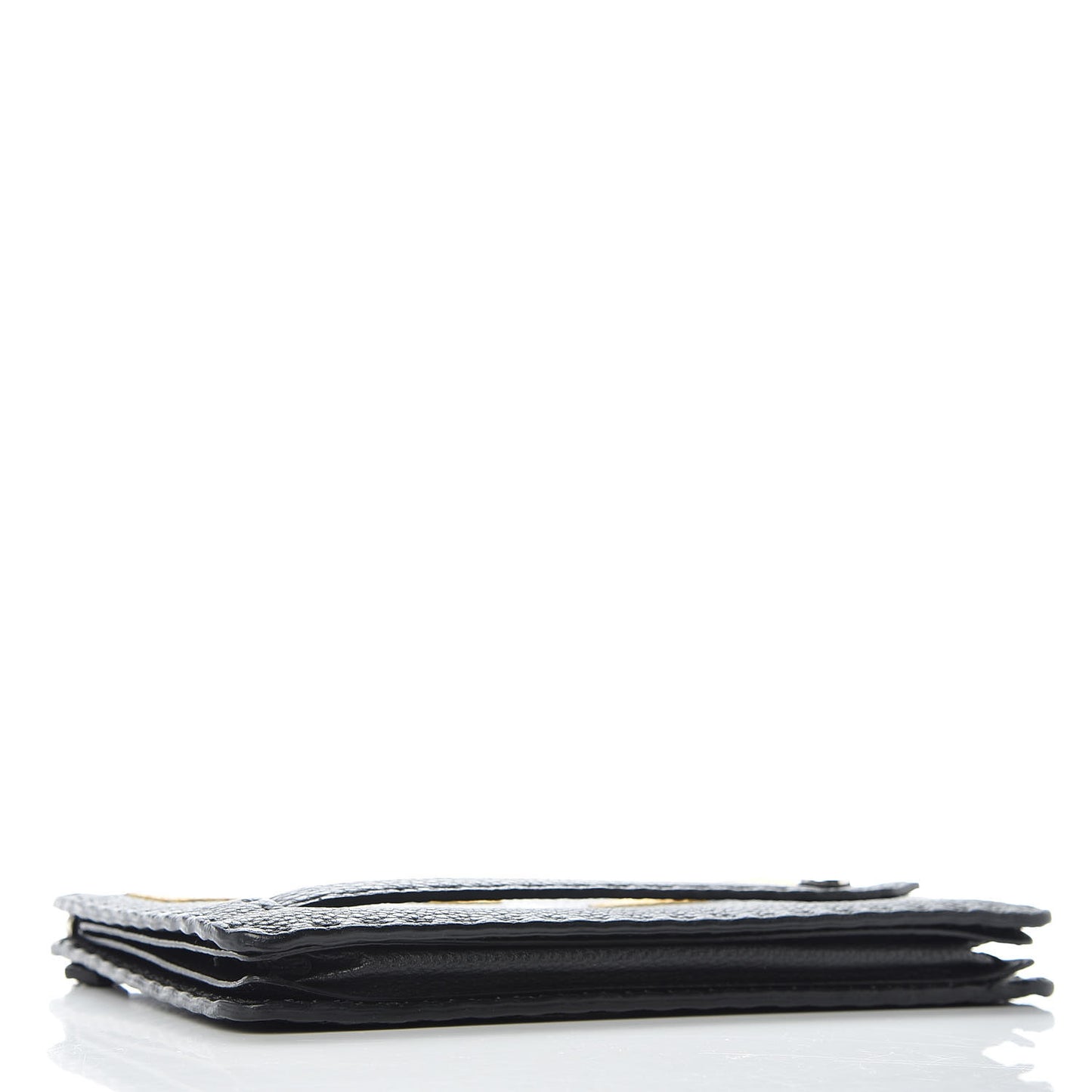 Cuoio Romano Selleria Monster Eyes Inlay Slim Clutch Black Sunflower