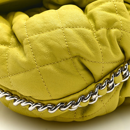 Chanel Washed Lambskin Chain Around Medium Messenger Yellow 8 of 9