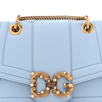 Dolce & Gabbana Smooth Calfskin Small DG Amore Envelope Bag Cielo 7 of 10