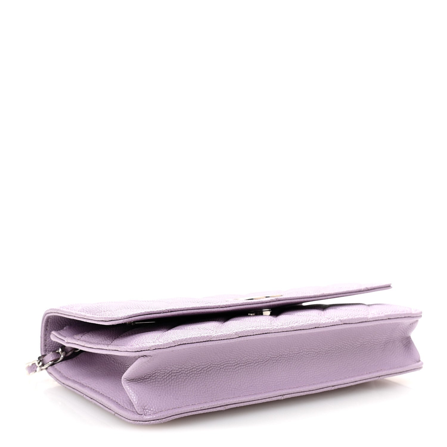 Chanel Caviar Quilted CC Logo Wallet on Chain WOC Purple 4 of 12
