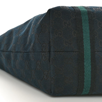 Gucci Denim Monogram Medium Jolicoeur Tote Black 8 of 9