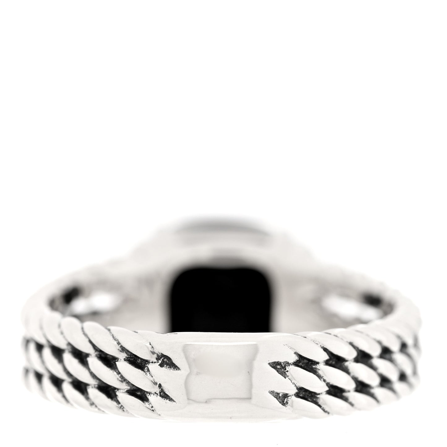 Sterling Silver Diamond Black Onyx 10mm Petite Wheaton Ring 54 6.75