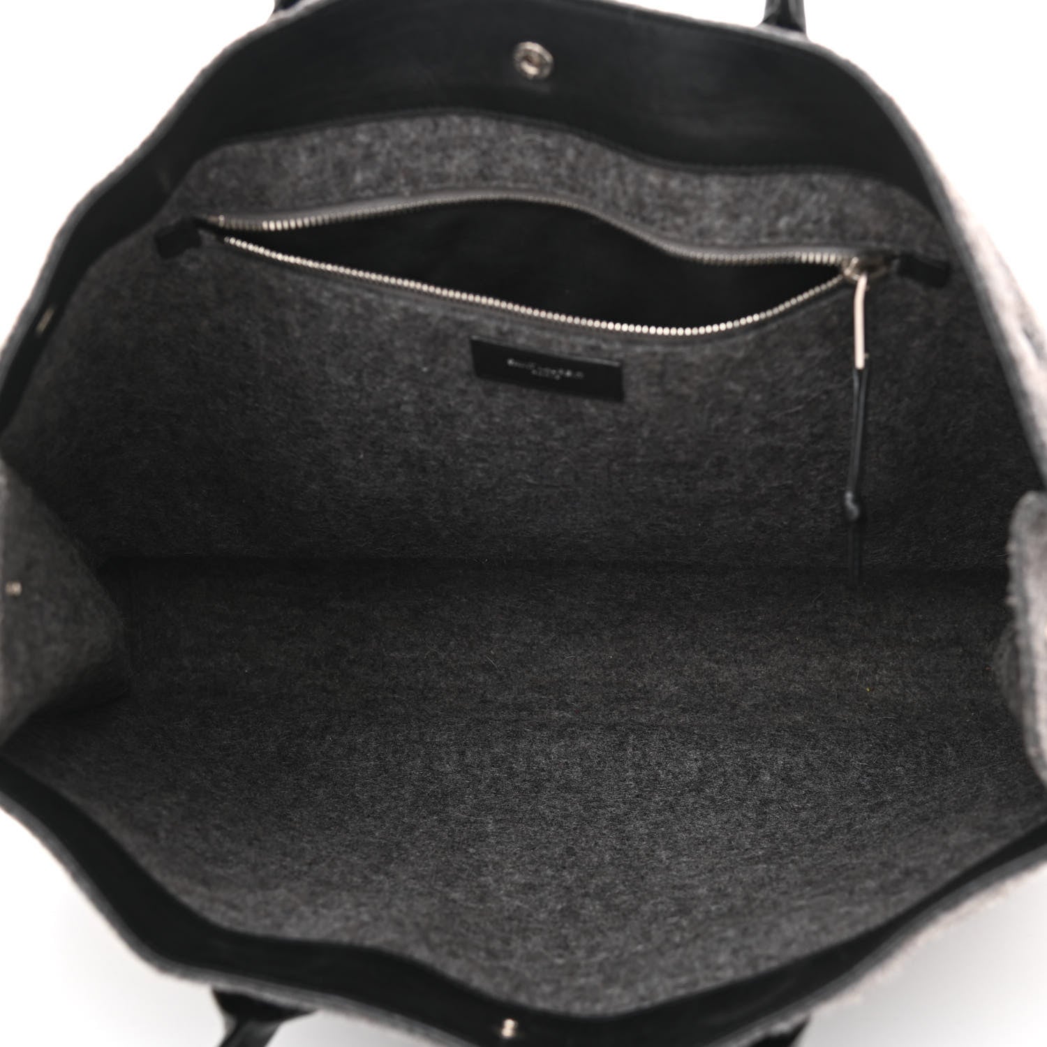 Saint Laurent Wool Calfskin Rive Gauche Tote Grey 5 of 10