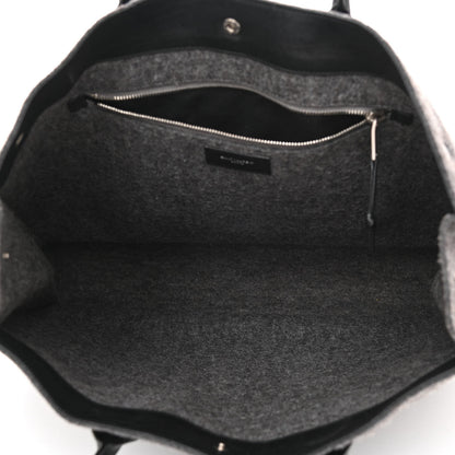Saint Laurent Wool Calfskin Rive Gauche Tote Grey 5 of 10