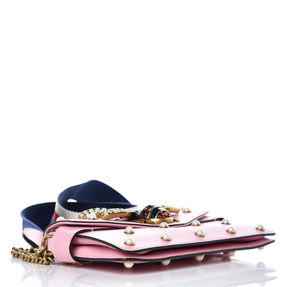 Gucci Nappa Pearl Studded Mini Queen Margaret Broadway Shoulder Bag Sugar Pink 4 of 13