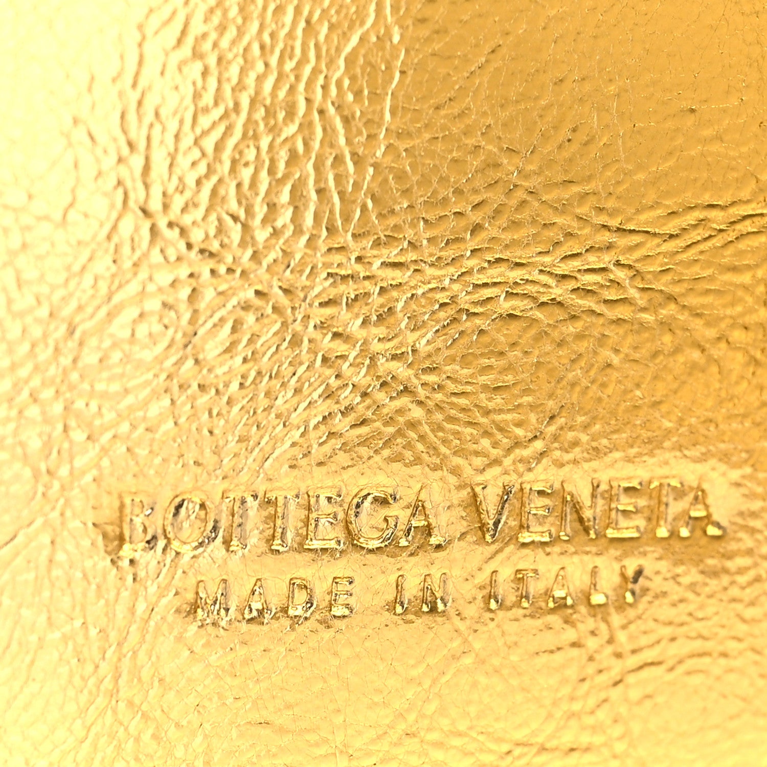 Bottega Veneta Metallic Calfskin Intrecciato Passport Case Gold 6 of 7