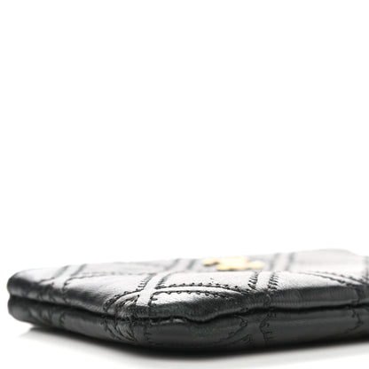 Chanel Lambskin Stitched Small Cosmetic Case Black 8 of 9