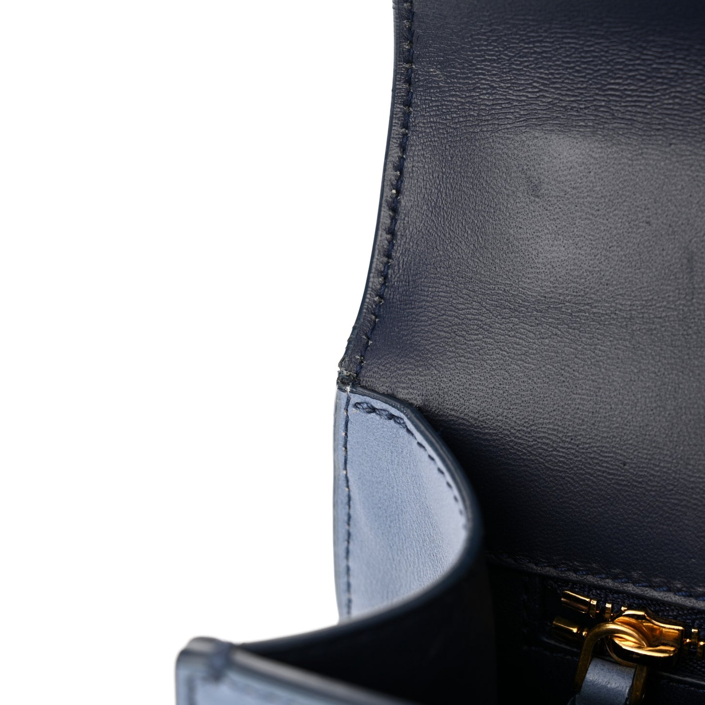 Smooth Calfskin 30 Montaigne Flap Bag Indigo Blue
