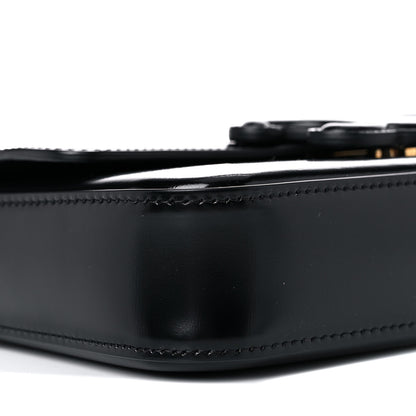 Celine Shiny Calfskin Cuir Triomphe Chain Shoulder Bag Black 9 of 12