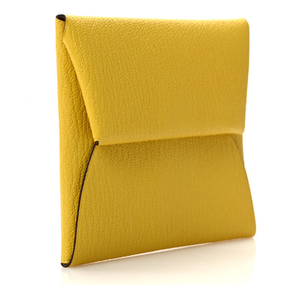 Hermes Chevre Mysore Bastia Coin Purse Jaune de Naples 3 of 8