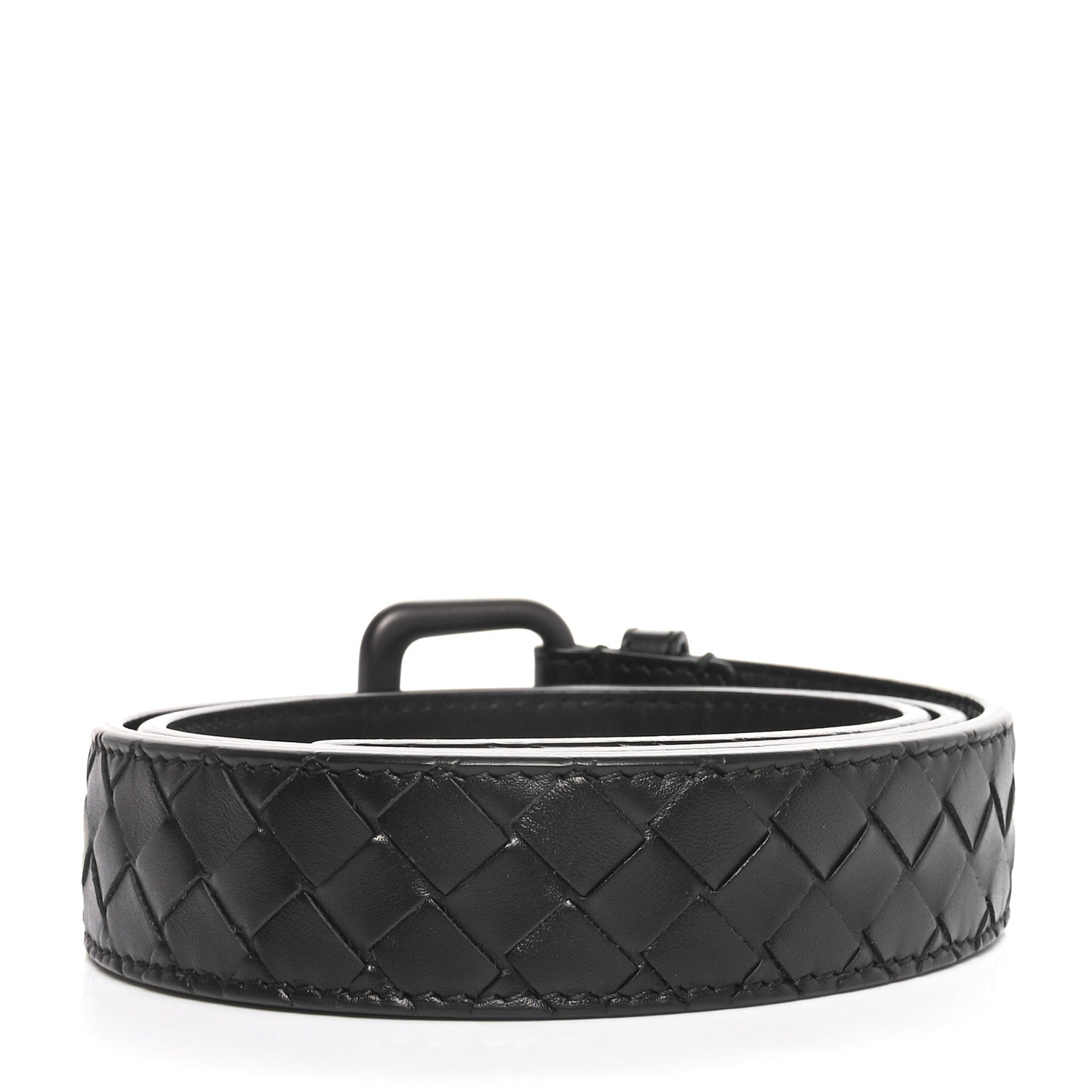 Bottega Veneta Nappa Intrecciato Belt 80 32 Black 2 of 5
