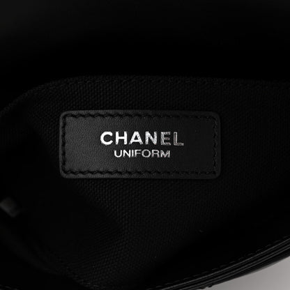 Chanel Calfskin Quilted CC Uniform Flap Belt Bag Black 6 of 10
