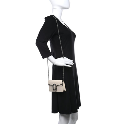 Gucci Dollar Calfskin Crystal Super Mini Dionysus Shoulder Bag Mystic White Black Diamond 2 of 8