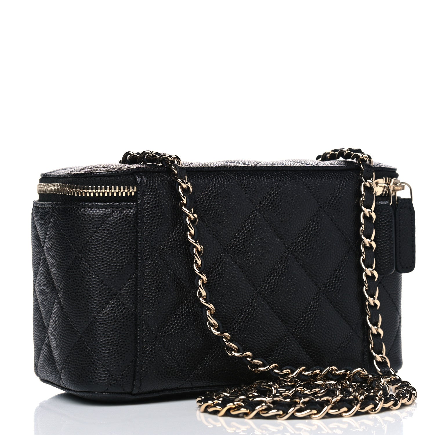 Chanel Caviar Quilted Small Vanity Case With Chain Black 2 of 4