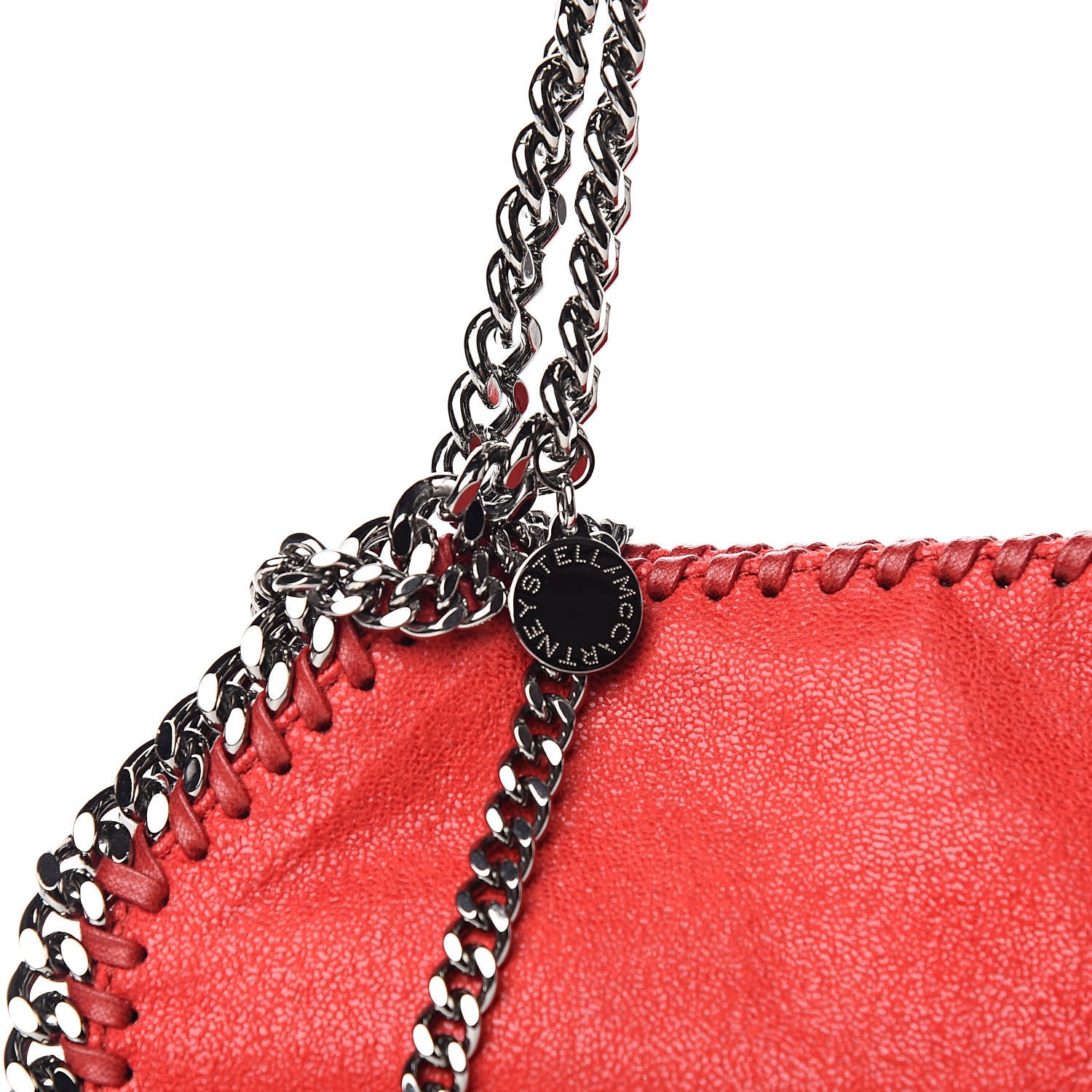 Stella McCartney Shaggy Deer Mini Falabella Fold Over Cherry 9 of 9