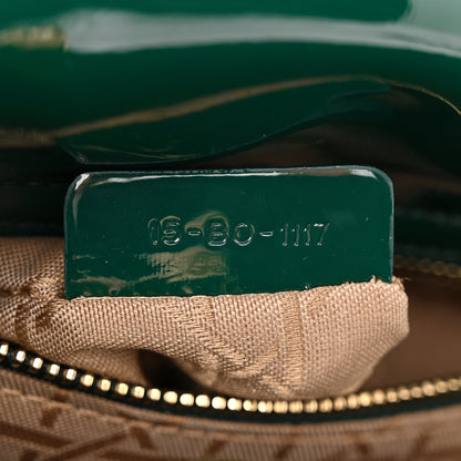 Christian Dior Patent Cannage Mini Lady Dior Dark Green 7 of 11