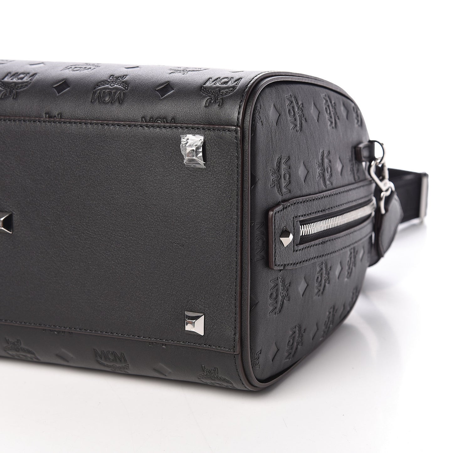 Calfskin Ottomar Monogram Essential Boston Bag Black