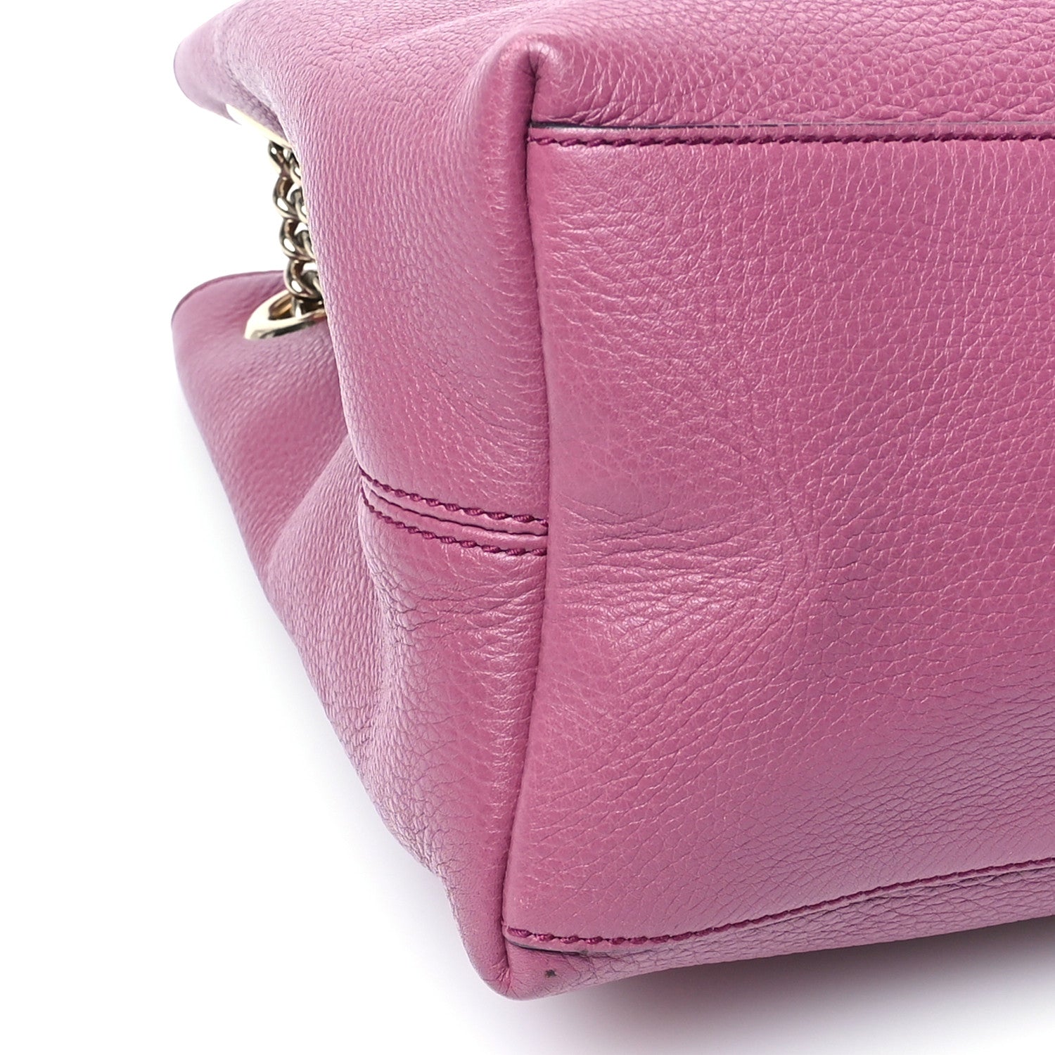 Gucci Pebbled Calfskin Medium Soho Chain Shoulder Bag Peonia Flower 9 of 10