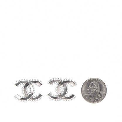 Chanel Scalloped CC Earrings Silver 2 of 6