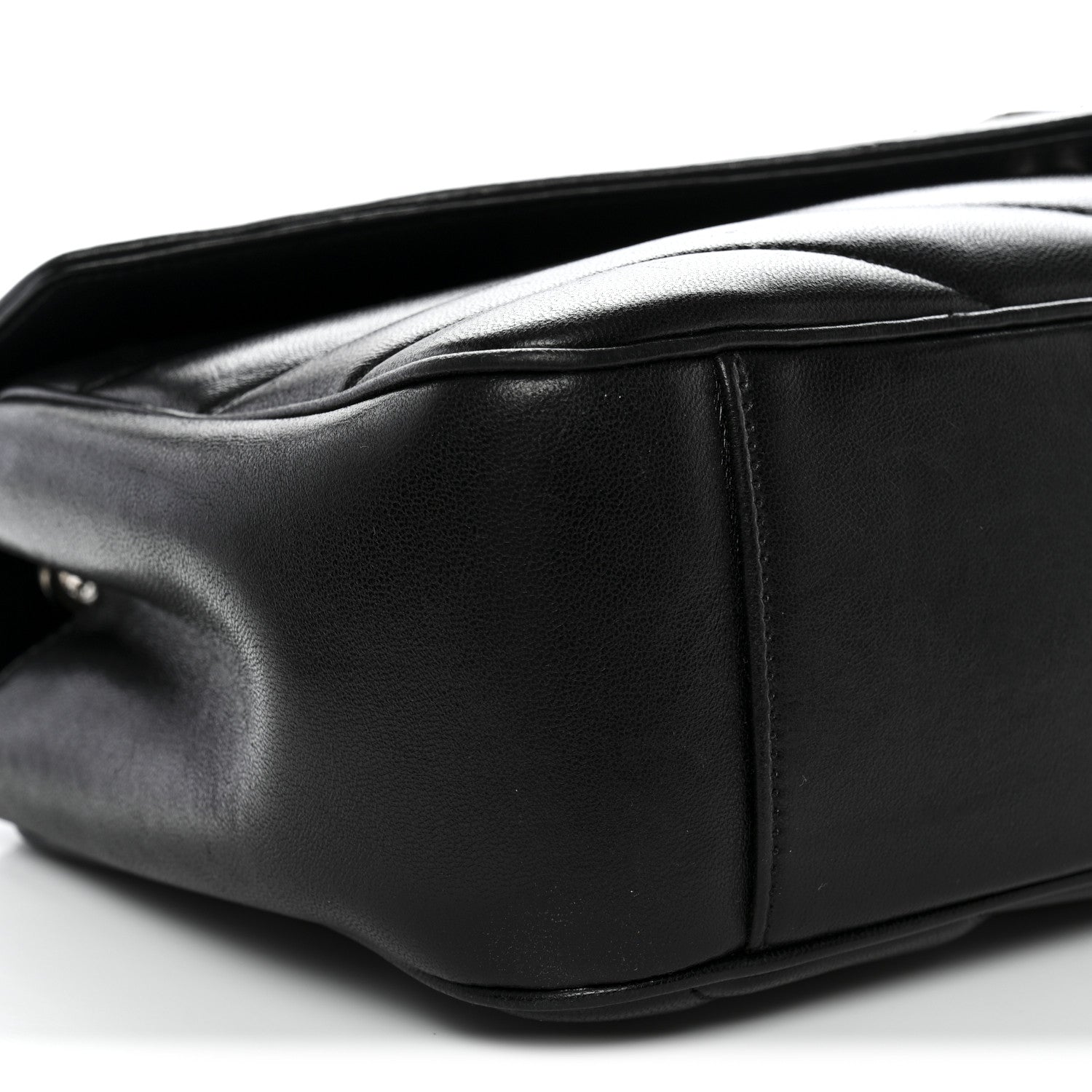 Saint Laurent Lambskin Chevron Quilted Medium Loulou Black 10 of 13