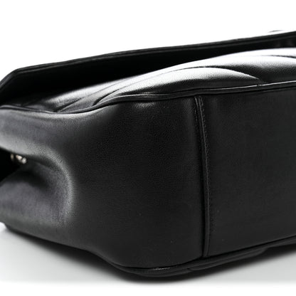 Saint Laurent Lambskin Chevron Quilted Medium Loulou Black 10 of 13