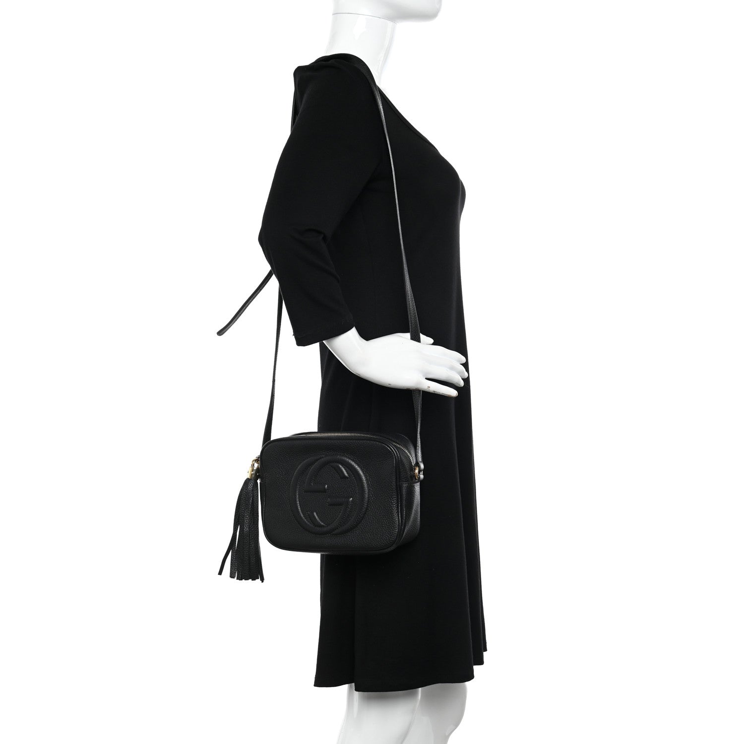 Gucci Pebbled Calfskin Small Soho Disco Bag Black 2 of 10