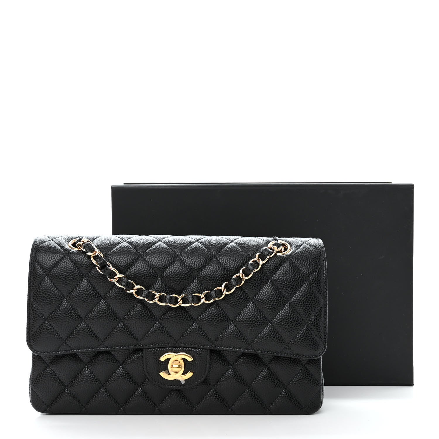 Chanel Caviar Quilted Medium Double Flap Black 11 of 11