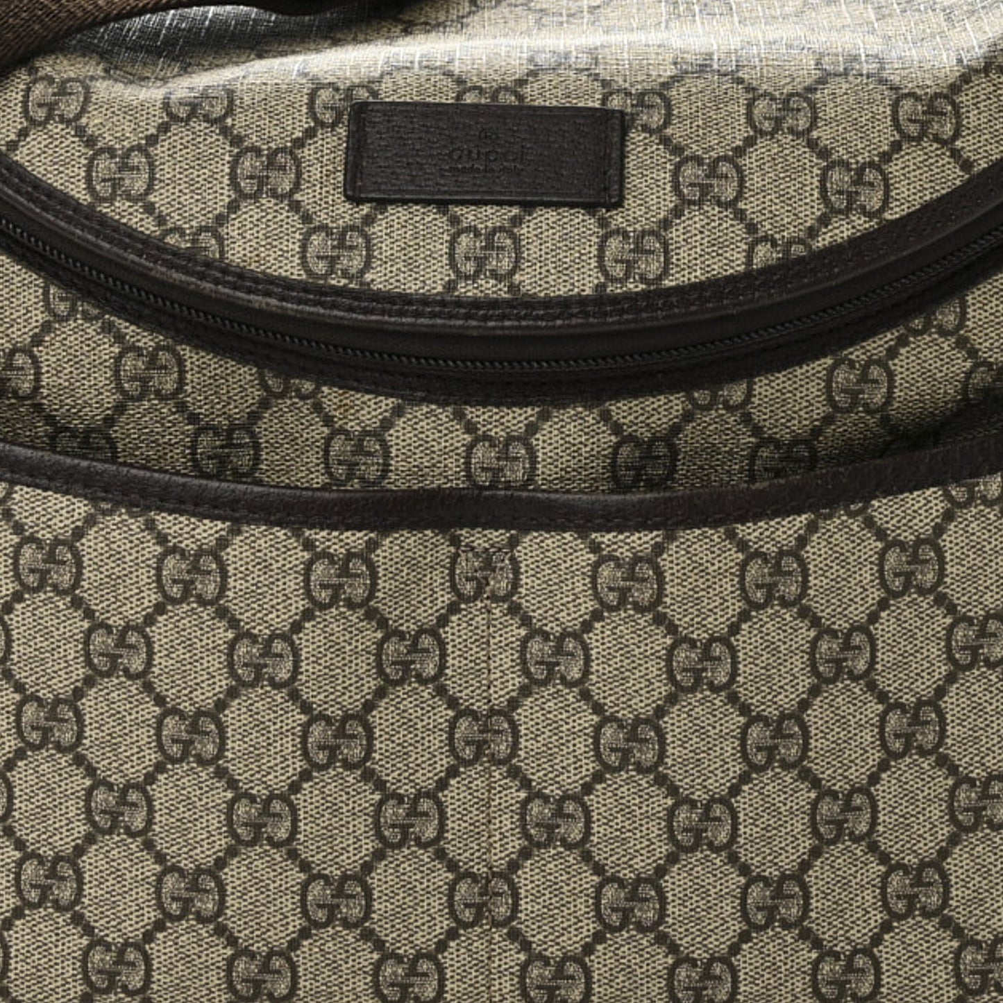 Monogram Natural Pigskin Large Diaper Bag Beige Ebony Cocoa Dark Chocolate