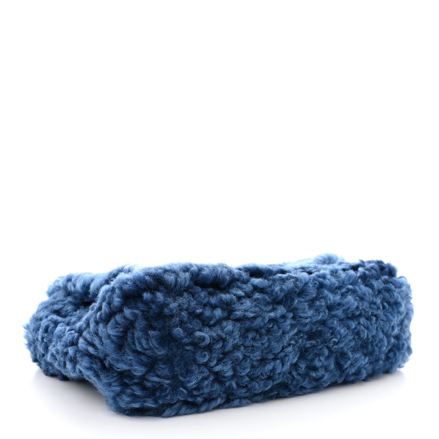Shearling Sheepskin Large Chanel 19 Flap Blue