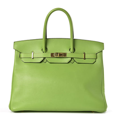 Hermes Veau Gulliver Birkin 35 Vert Cru 1 of 18