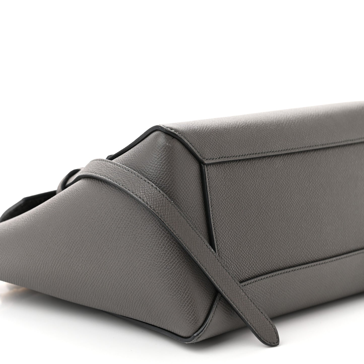Grained Calfskin Micro Belt Bag Grey