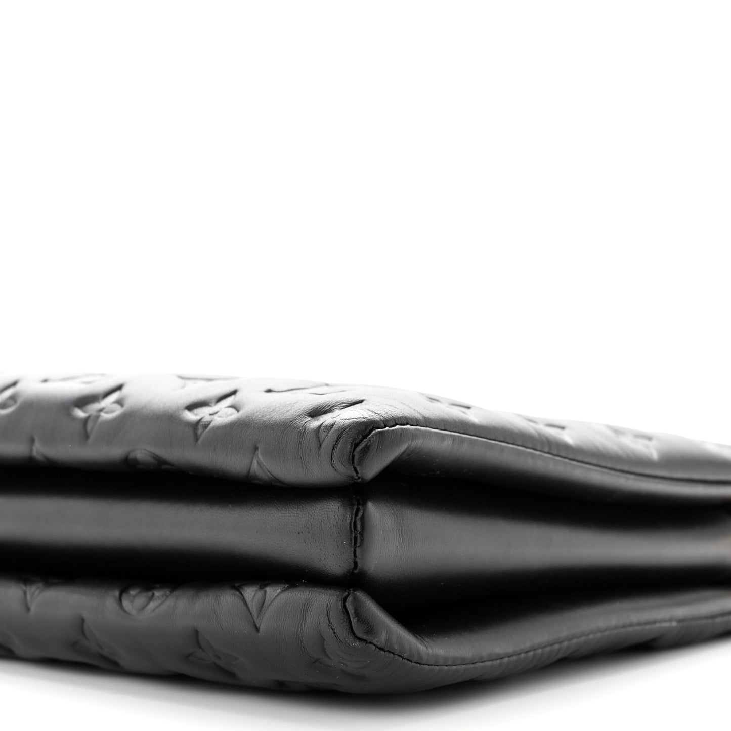 Lambskin Embossed Monogram Coussin MM Black