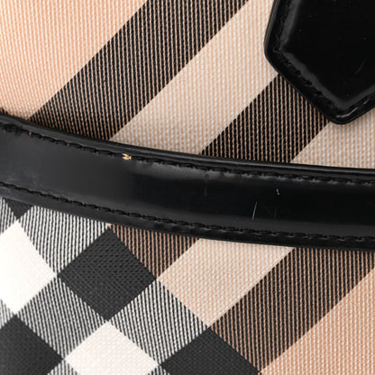 Burberry Patent Trim Nova Check Tote Black 18 of 22