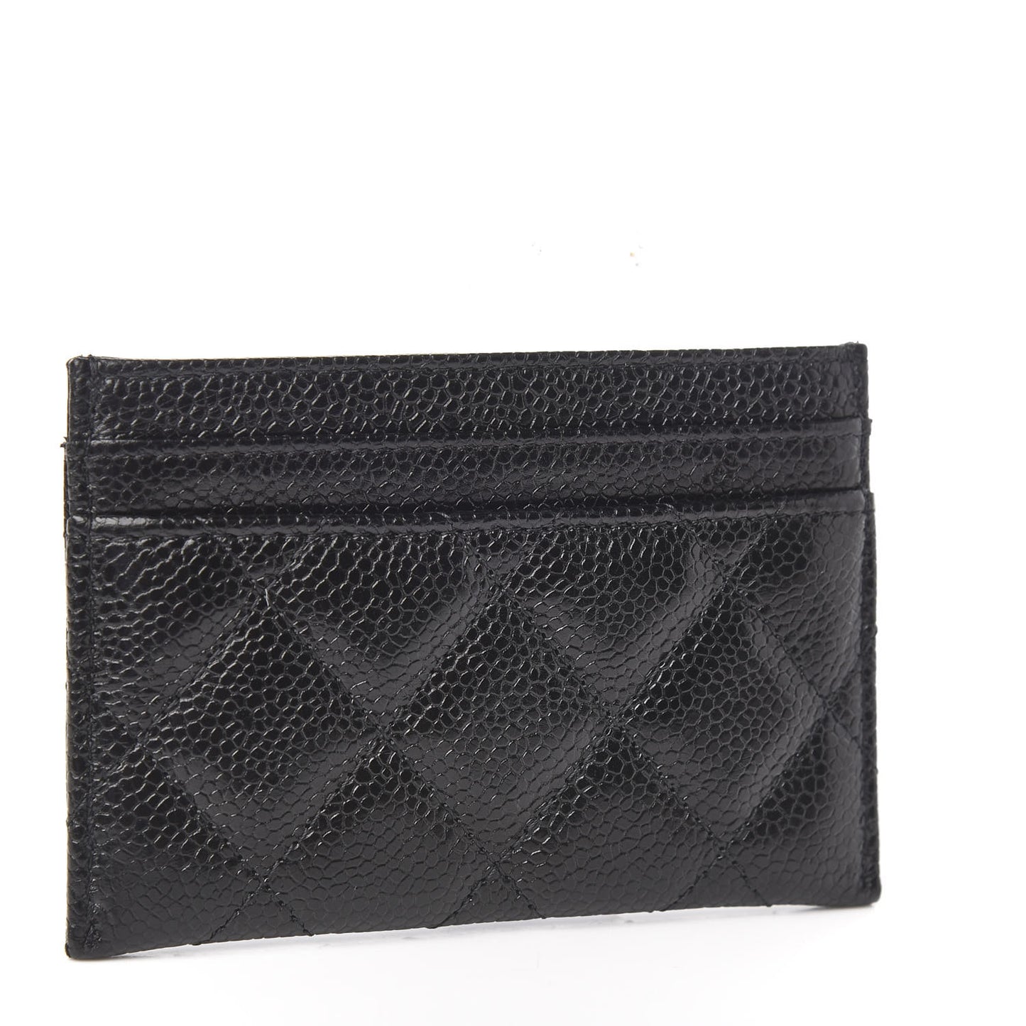 Caviar Quilted Incognito Card Holder Black