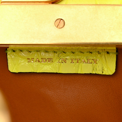 Burberry Alligator Mini Frame Bag Neon Yellow 7 of 10