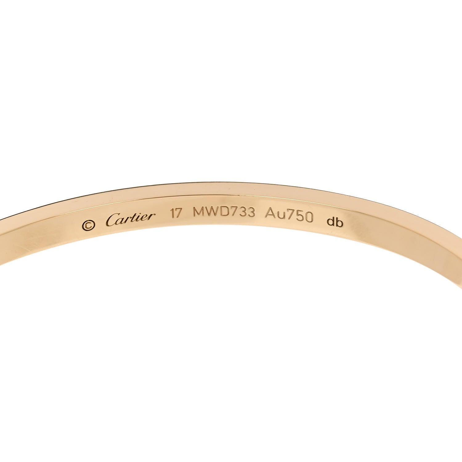Cartier 18K Yellow Gold Small LOVE Bracelet 17 6 of 8