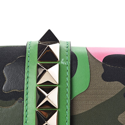Valentino Garavani Nappa Canvas Camouflage Medium Glam Lock Rockstud Flap Multicolor 7 of 14
