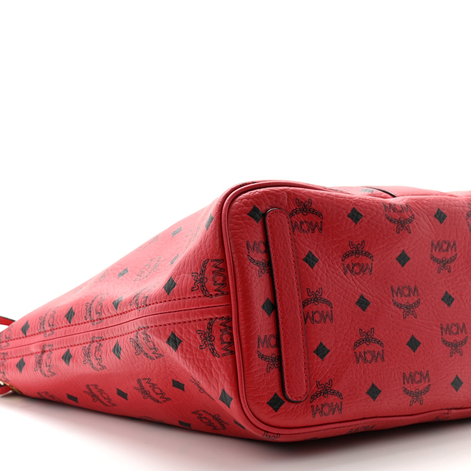 MCM Visetos Medium Liz Reversible Shopper Tote Ruby Red 12 of 15