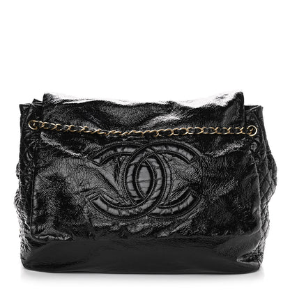 Chanel Vinyl XXL Rock and Chain Flap Black 1 of 11