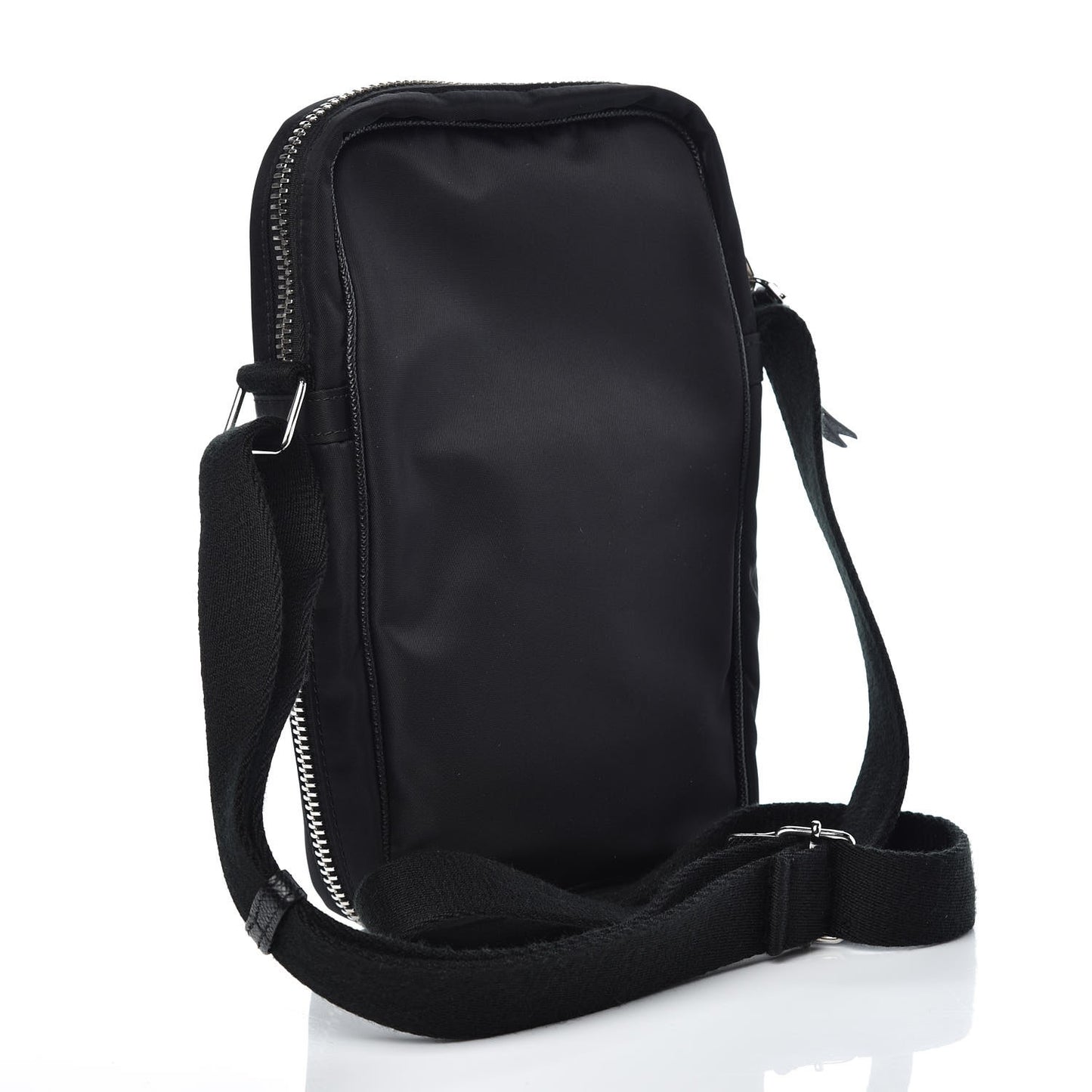 Nylon Logo Messenger Black White