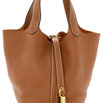Hermes Taurillon Clemence Picotin Lock 18 PM Gold 8 of 10