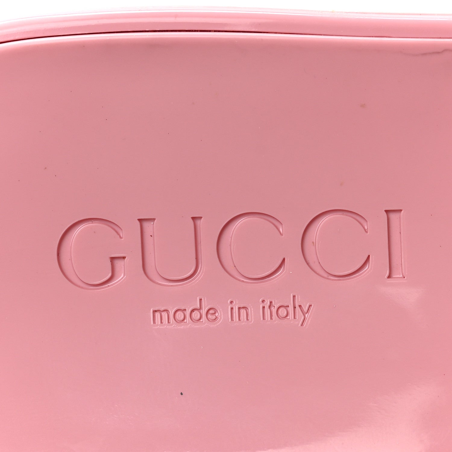 Gucci Rubber Gucci Logo Womens Platform 20/60mm Slide Sandals 38 Wild Rose 7 of 8